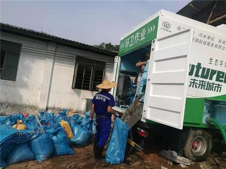 青河工业污泥压干处理